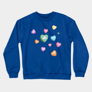 NOPE CANDY HEARTS ANTI VALENTINE'S DAY Crewneck Sweatshirt